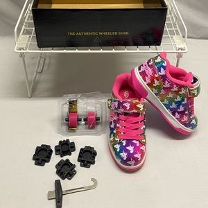 Heelys Rainbow Unicorn Youth Size 12C W/Box & All Accessories, Like New